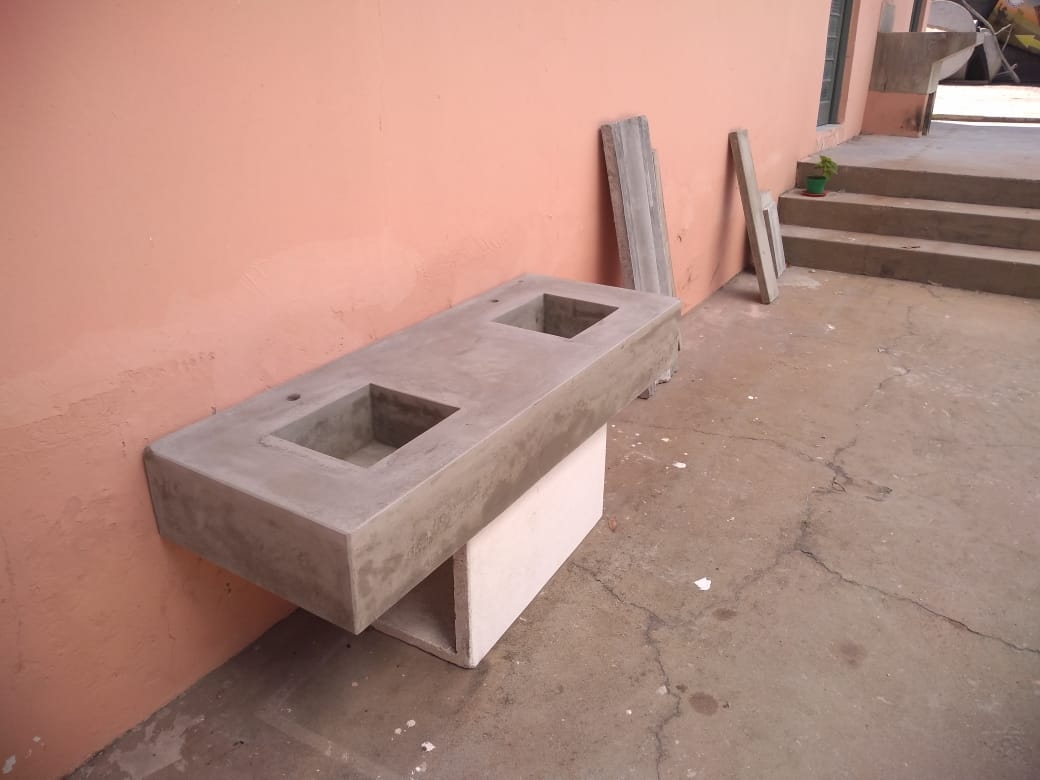 Lavatório em concreto